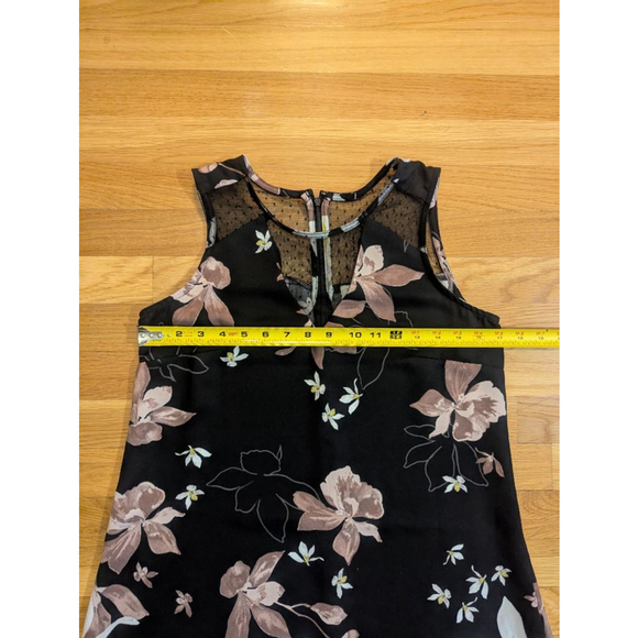 Nicole Miller Studio Black Floral Dress Size 4 - Picture 5 of 7